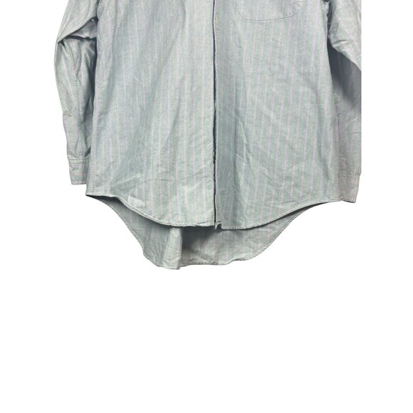 Vintage Abercrombie Fitch Shirt Mens Med Chambray Green The Big Shirt Button‎ - Picture 4 of 11